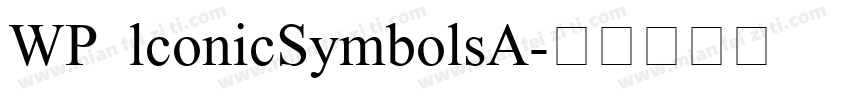 WP lconicSymbolsA字体转换